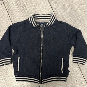 Nautica Navy Kids Jacket with White Stripes
